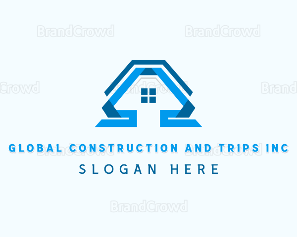 Roofing Renovation Construction Logo