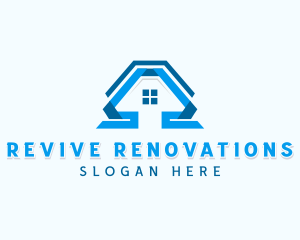 Renovation - Roofing Renovation Construction logo design