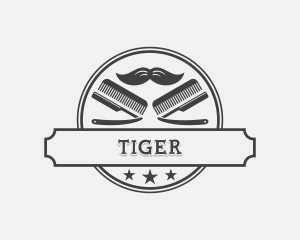 Mustache Barber Hairdresser Logo