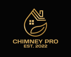 Chimney - Water Drop Chimney House logo design