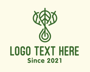 Oil - Herbal Leaves Oil logo design