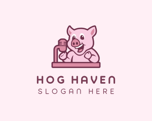 Pig Podcast Host  logo design