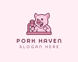 Pig Podcast Host  logo design