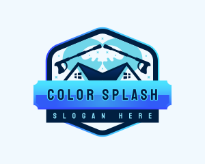 Power Wash Cleaning Splash logo design