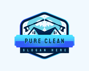 Power Wash Cleaning Splash logo design