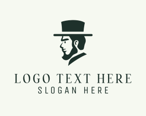 Antique - Top Hat Gentleman logo design