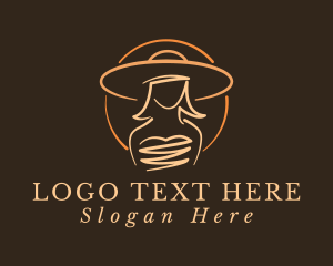 Scribble - Elegant Lady Hat logo design