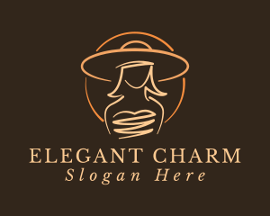 Elegant Lady Hat logo design
