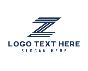 Logistics - Speed Stripe Letter Z logo design