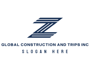 Rental - Speed Stripe Letter Z logo design