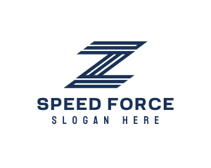 Velocity - Speed Stripe Letter Z logo design