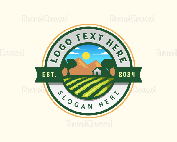 Agricultural Farm Landscape Logo