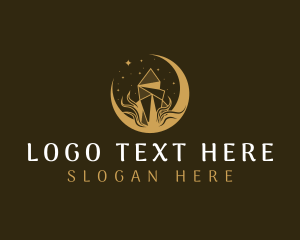 Luxury - Elegant Moon Gem logo design