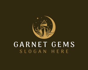 Elegant Moon Gem logo design