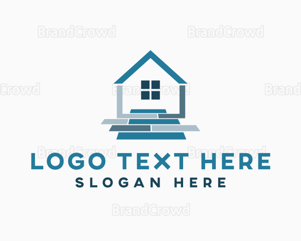 Residential Flooring Construction Logo