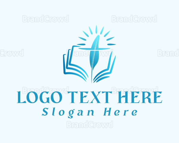 Cross Quill Bible Logo