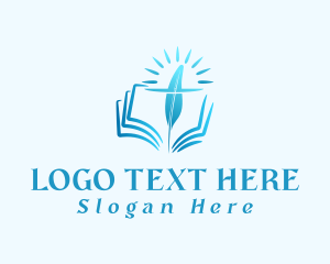 Ministry - Cross Quill Bible logo design