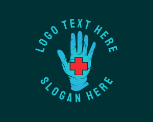 Hospital - Medical Gloves Cross logo design