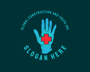 Surgeon - Medical Gloves Cross logo design