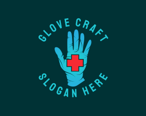 Gloves - Medical Gloves Cross logo design