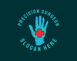 Surgeon - Medical Gloves Cross logo design