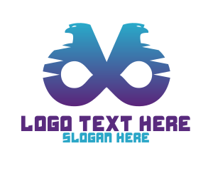 Eagle - Blue Infinity Eagle logo design