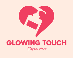 Moisturizer - Pink Sanitizer Heart logo design