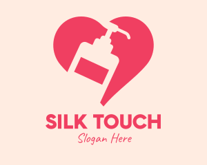 Lotion - Pink Sanitizer Heart logo design