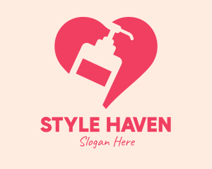 Store - Pink Sanitizer Heart logo design