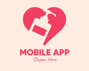 Pink Sanitizer Heart logo design