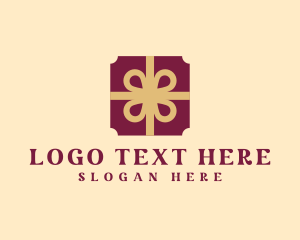 Boutique - Gift Box Ribbon logo design