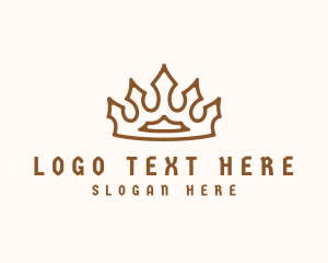 Glam - Bronze Royal Crown logo design