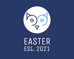 Hooter - Minimalist Owl Eyes logo design