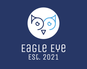 Minimalist Owl Eyes logo design