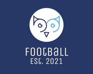 Owl - Minimalist Owl Eyes logo design
