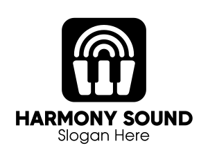 Sound - Piano Sound App logo design