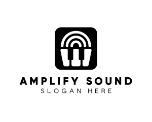 Piano Sound App  logo design