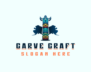 Totem Pole Carving logo design