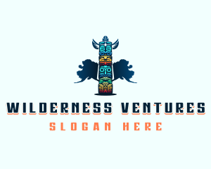 Totem Pole Carving logo design