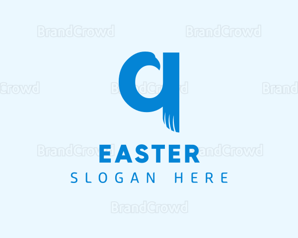 Blue Eagle Letter Q Logo