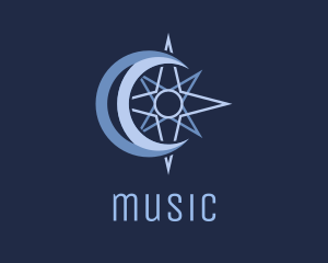 Astral Crescent Moon  Logo