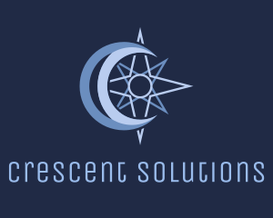 Astral Crescent Moon  logo design