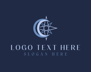 Star - Astral Crescent Moon logo design