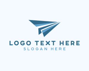 Courier - Paper Plane Aviation logo design