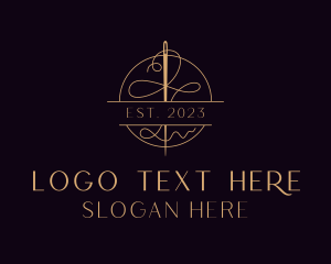 Luxury - Needle Thread Seamstress logo design