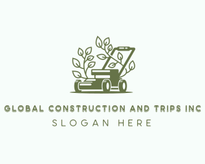 Landscaper - Mowing Gardener Lawn logo design