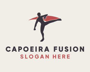 Capoeira - Capoeira Kick Pose logo design