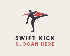 Capoeira Kick Pose logo design