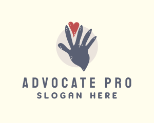 Advocate - Charity Hand Support logo design