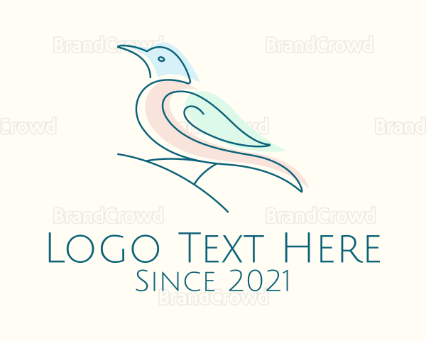 Minimalist Sparrow Bird Logo